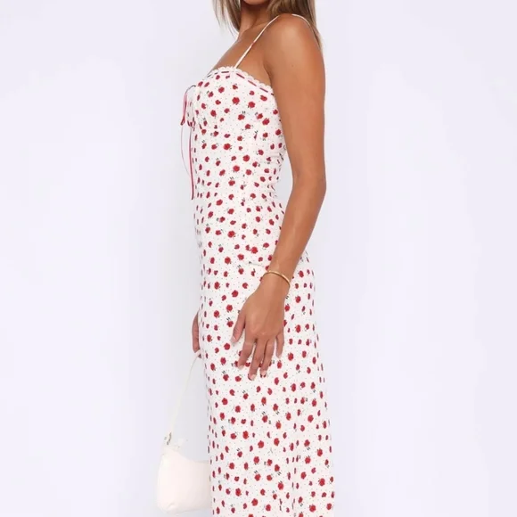 NWOT White Fox Boutique Making Decisions Maxi Dress - Poppy Spritz, size Small - Picture 3 of 7
